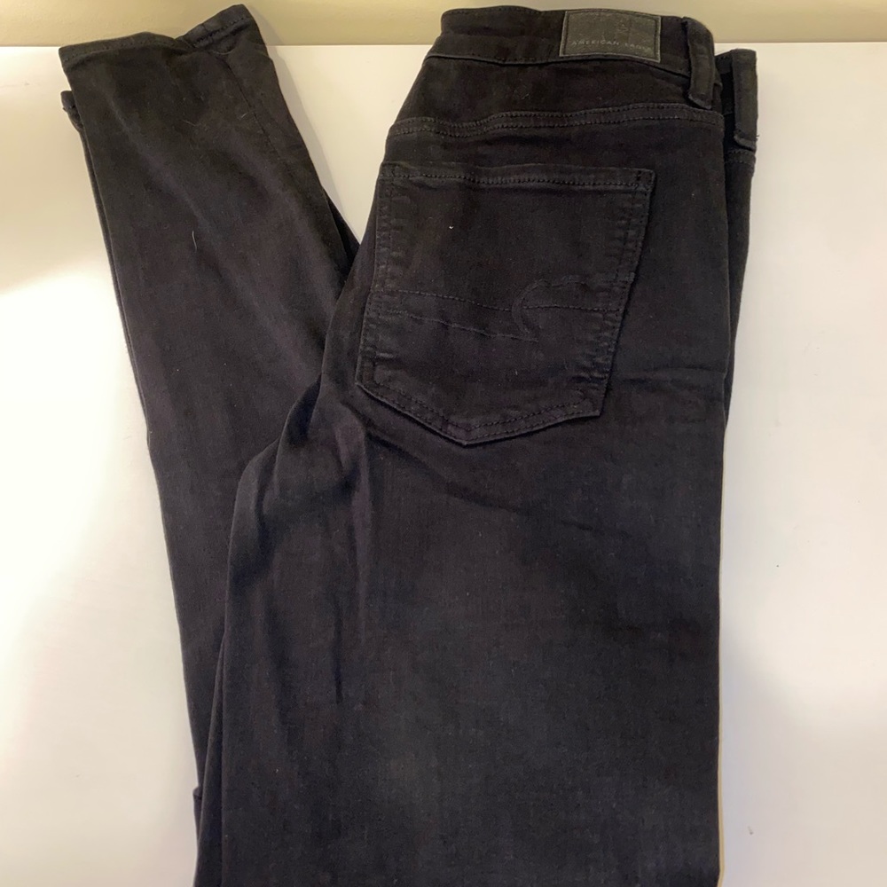 American Eagle ripped black skinny jeans size 6